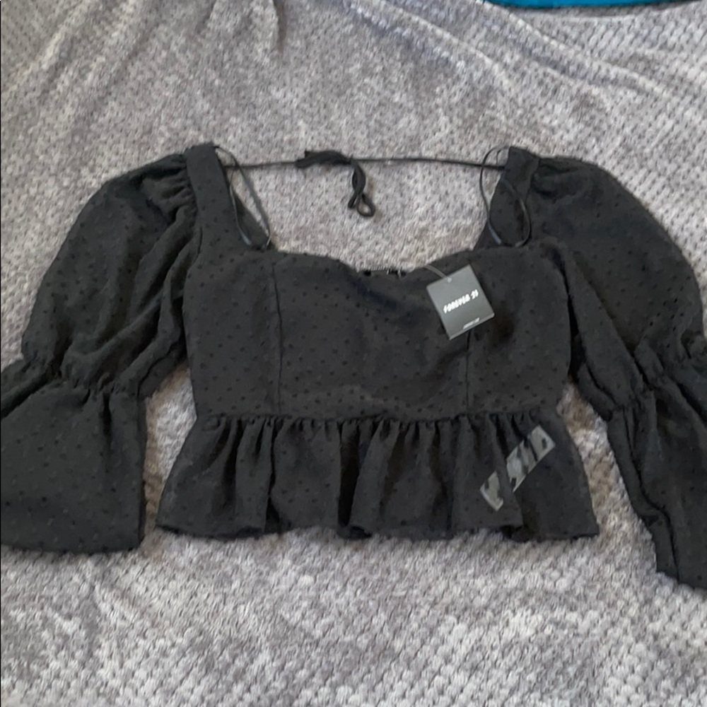 NWT FOREVER 21 PEPLUM LONG SLEEVE